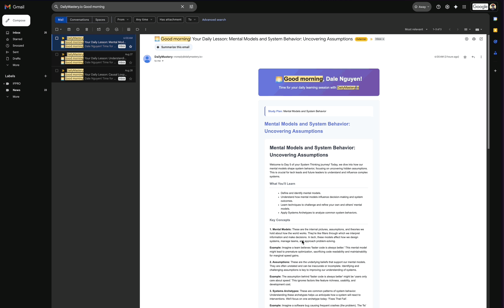 DailyMastery correct redirect example